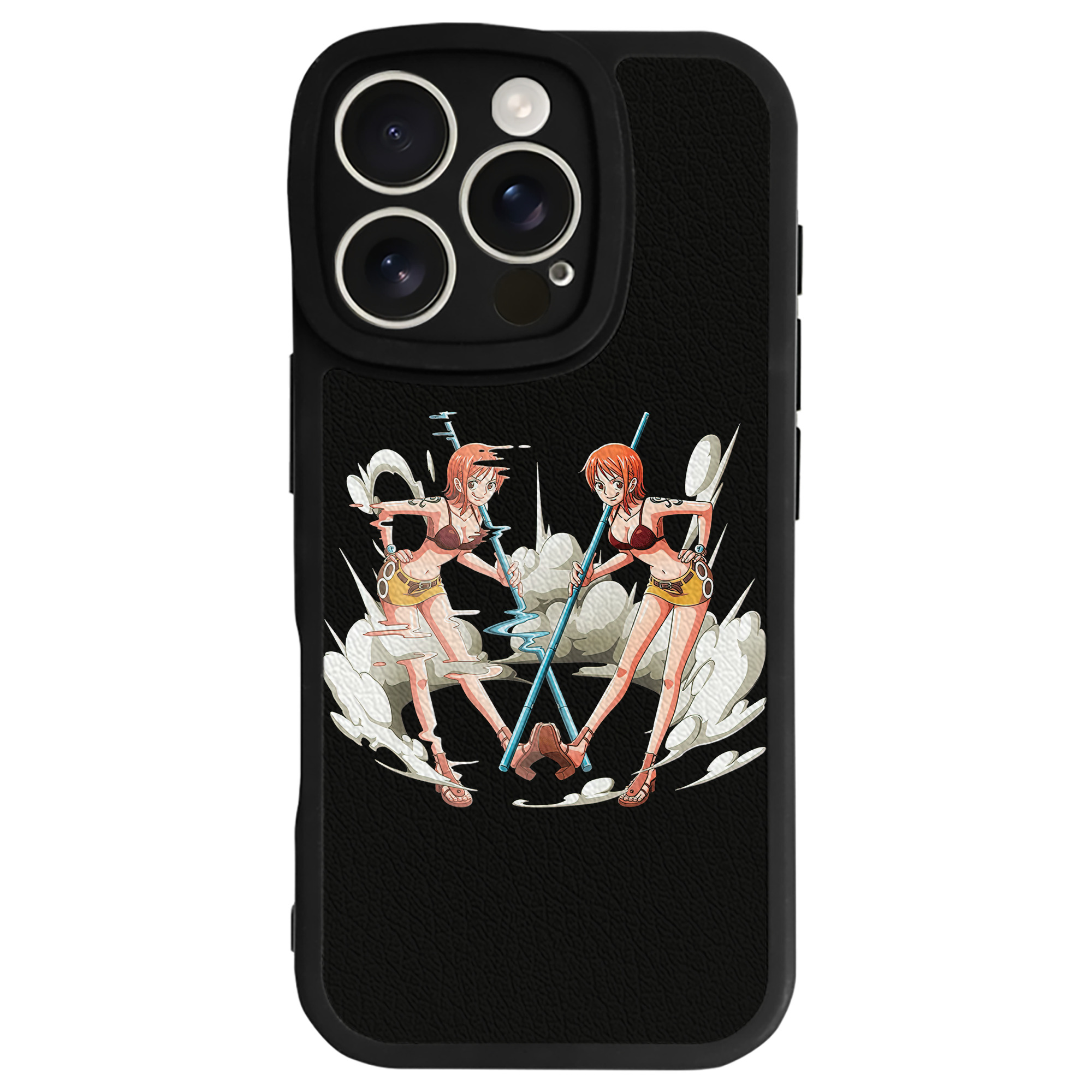 （画像用） ワンピース ナミ ONE PIECE Nami 【iPhone 16シリーズ対応】シリコンスマホケース（レザー調） 材質：シリコン